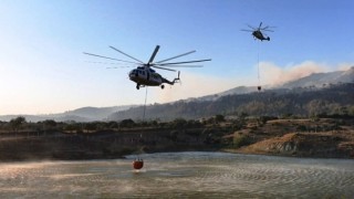 Çine’de Helikopterler Alevlerle Mücadele Ediyor