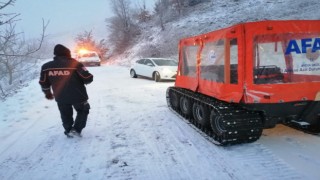 Aydın'ın yüksek kesimlerinde 15 kişi karda mahsur kaldı