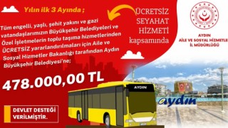 Aydın’a 478 bin TL ulaşım desteği 