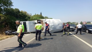 Kamyon sürücüsü büyük bir faciayı önledi