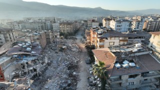 Depremin 9. günü Hatay'daki yıkımın havadan görüntüleri