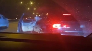 Trafik magandası, evli çifte korku dolu anlar yaşattı