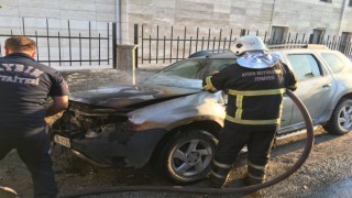 Aydın’da seyir halindeki otomobil alev aldı