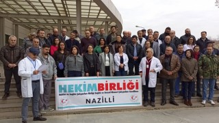 Nazilli Devlet Hastanesi hekimlerinden iş bırakma eylemi 