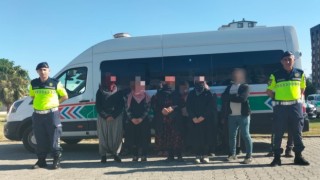 İzin belgesi bulunmayan 12 düzensiz göçmen yakalandı