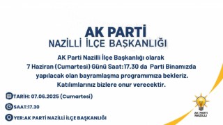 AK Parti Nazilli’den Bayramlaşma Daveti: “Birlikte Daha Güçlüyüz”