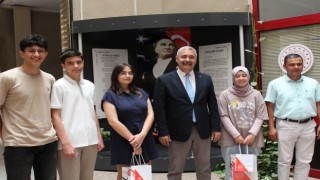 Müdür Özcan, il birincilerini ağırladı