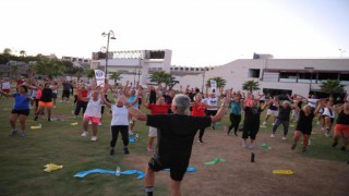 Didimliler 'Herkes için hareket' sloganıyla spor yaptı