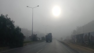 Aydın'da yoğun sis sürücülere zor anlar yaşattı