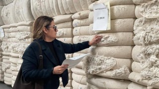 Söke’den yurt dışına gidecek ham pamuklar denetlendi