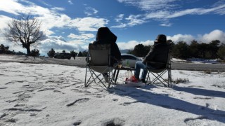 Paşa Yaylası'nda kar keyfi