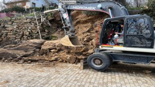 Bozdoğan’da Yağmur Nedeniyle Göçen Duvara Anında Müdahale