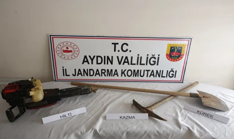 İzinsiz kazı yaptı, suçüstü yakalandı