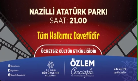 Başkan Çerçioğlu Vatandaşları Açık Hava Sineması Etkinlikleri ile Buluşturmaya Devam Ediyor