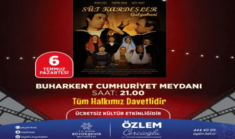 Buharkent'te Açık Hava Sineması Keyfi Başlıyor