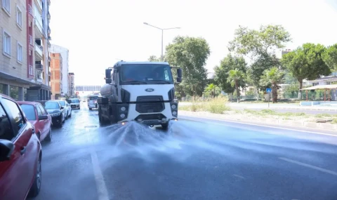 İncirliova anayolunda temizlik çalışmaları tamamlandı