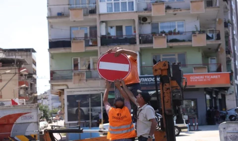 İncirliova'da trafik akış yönü değişti