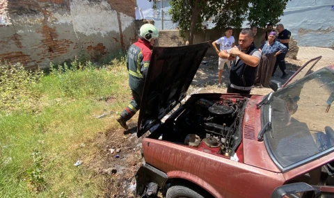 Nazilli’de otomobil yangını, araç kullanılamaz hale geldi