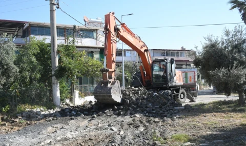 KUŞADASI BELEDİYESİ'NDE YOL YAPIM ÇALIŞMALARINDA YENİ ROTA KARAOVA MAHALLESİ