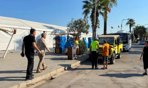 Kuşadası'nda cep uygulama noktası yerinde incelendi