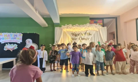 Söke’de minik öğrencilerin hatim sevinci