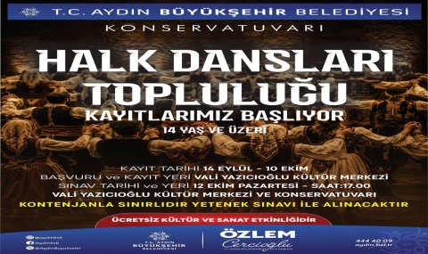 Başkan Çerçioğlu öncülüğünde Halk Dansları Topluluğu kayıtları başlıyor