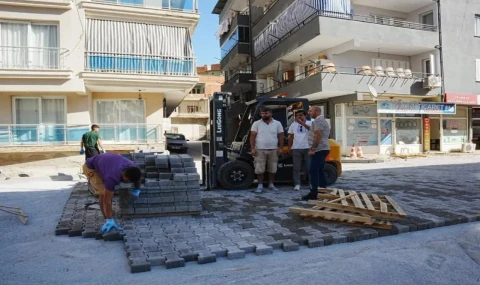 Germencik Park Mahallesi'nde yollar yenileniyor