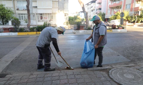 NAZİLLİ GÜNE TERTEMİZ UYANDI Ekipler gün doğumuyla sahaya indi