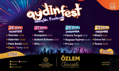 AYDINFEST İÇİN GERİ SAYIM BAŞLADI: BAŞKAN ÇERÇİOĞLU TÜM VATANDAŞLARI FESTİVALE DAVET ETTİ