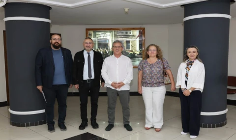 Başkan Ertuğrul Tetik, akademisyenleri ağırladı