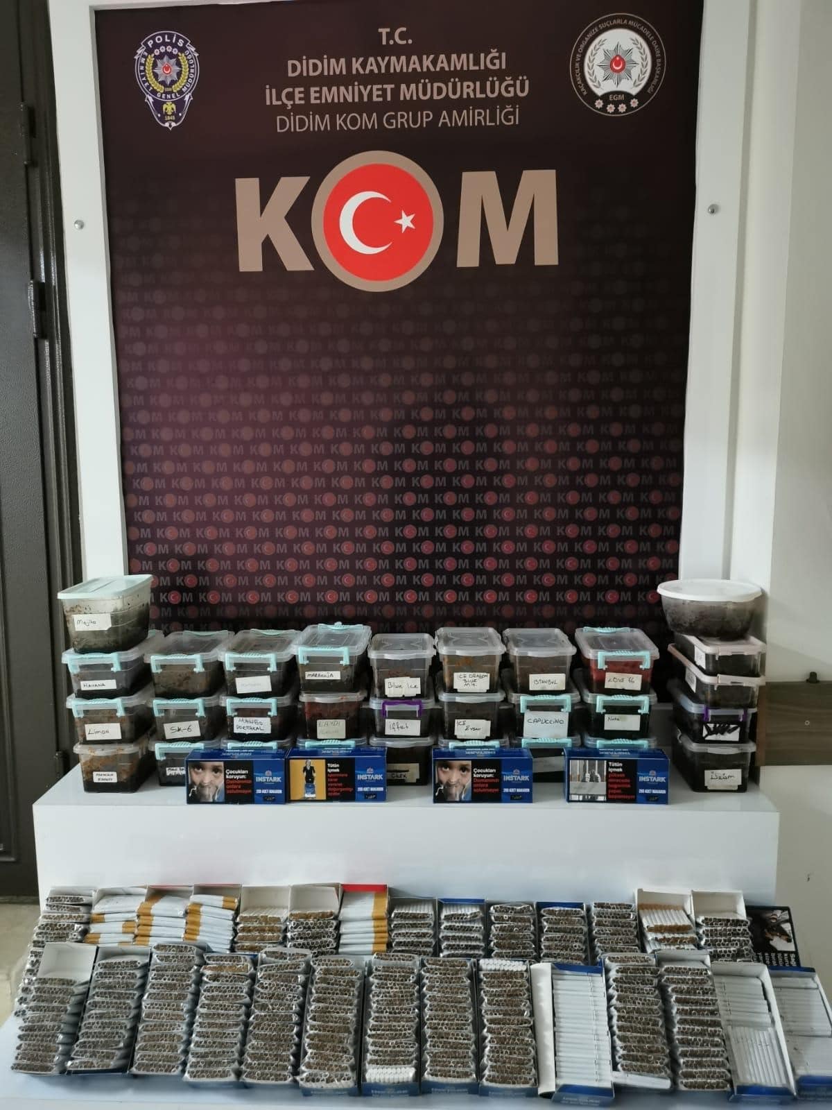 Didim'de 25 kilogram kaçak tütün ele geçirildi