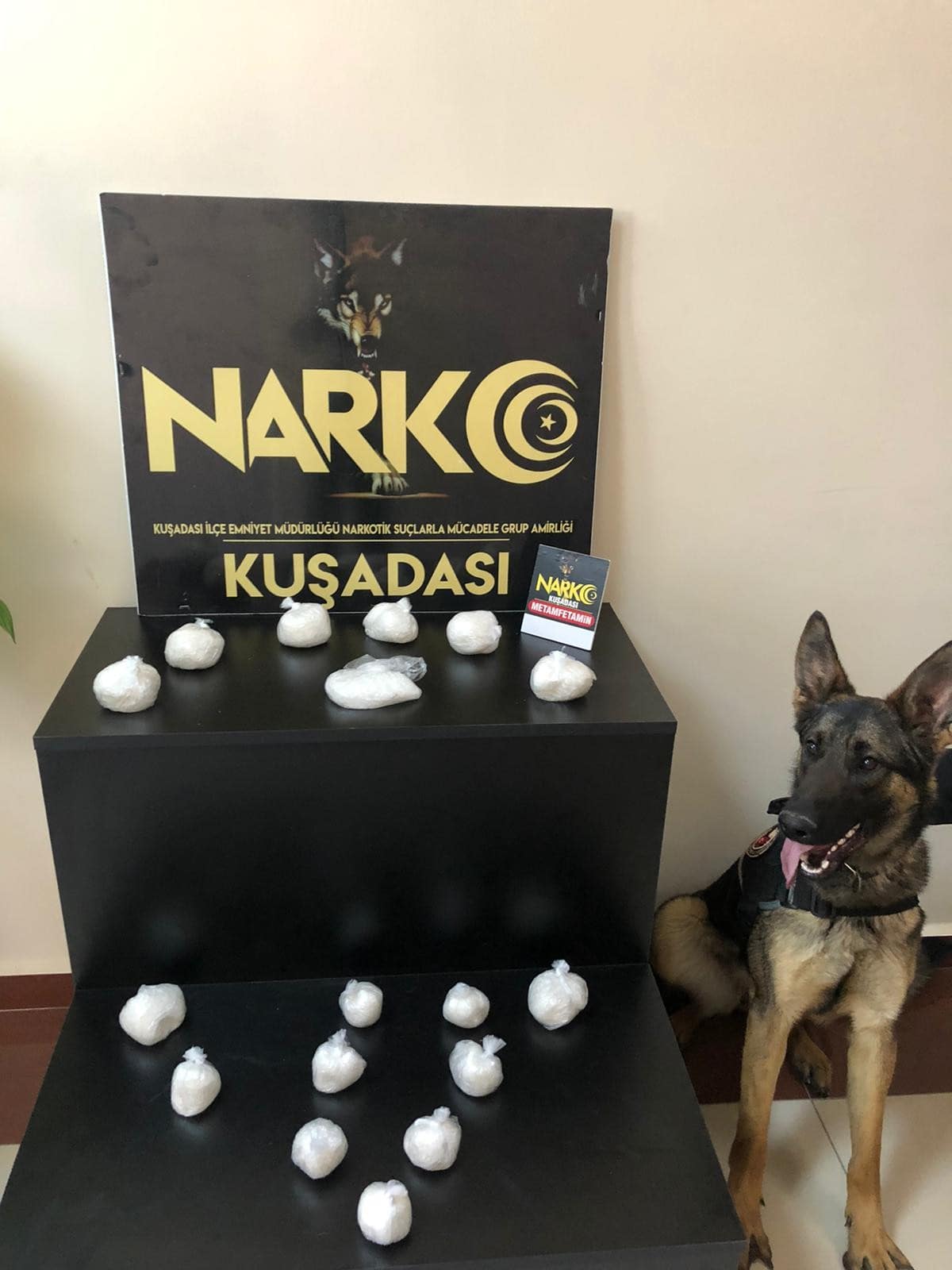 Narkotik köpeği Honaz uyuşturucuyu klozette buldu