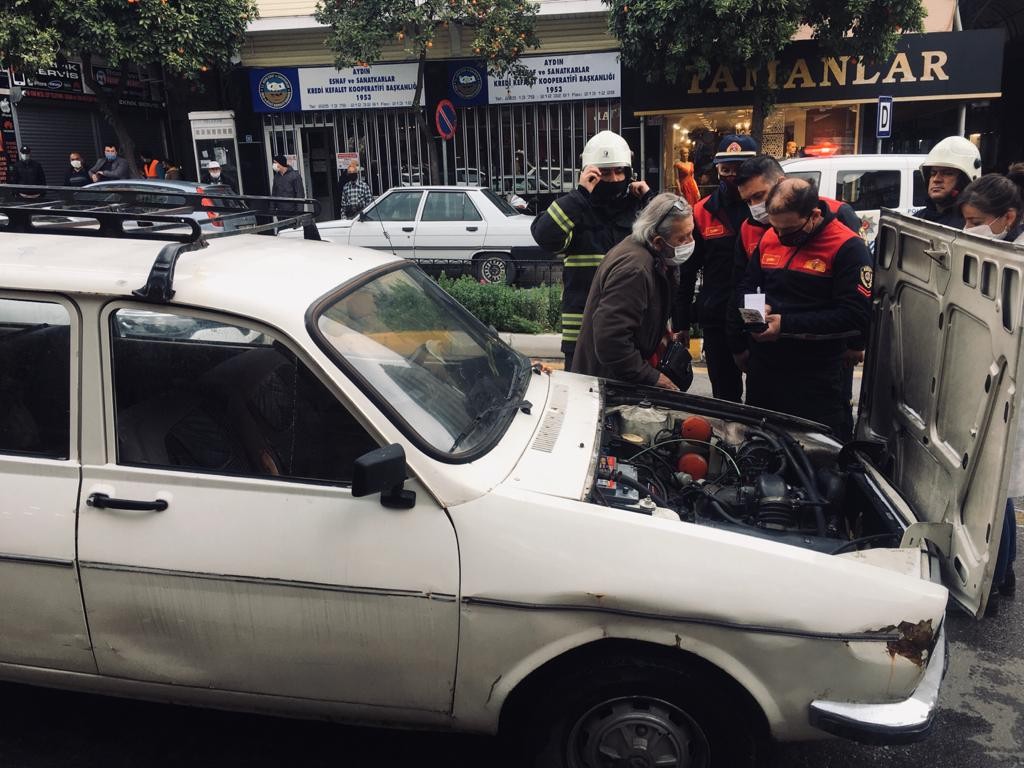 LPG'li otomobilde çıkan yangın panik oluşturdu